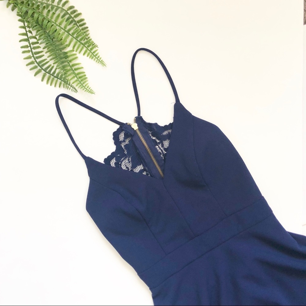 B. Darlin Navy Blue Lace Dress